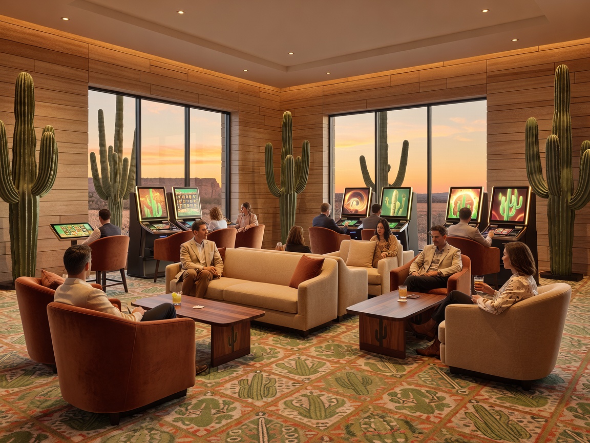 The Cactus Heights social casino lounge area.